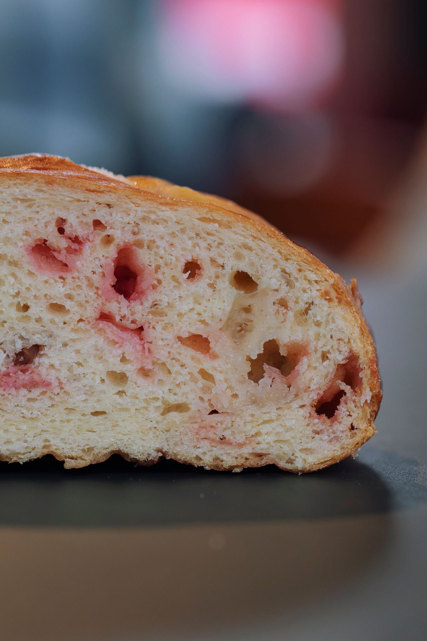 Cougnou roze pralines/parelsuiker